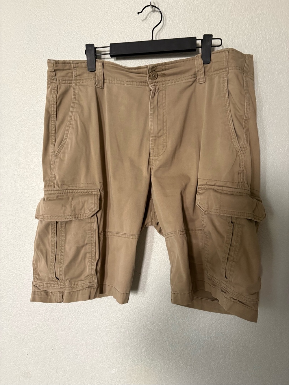 Men's Goodfellow & Co Khaki Cargo Shorts - Classic Utility Style Sz 34